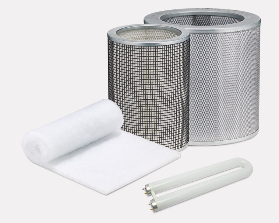 BUNDLE: Prefilter + 18 lbs Carbon Filter + Super HEPA Filter+ UV Germicidal  Lamp